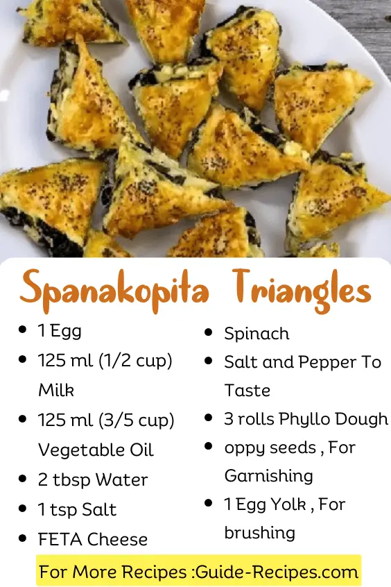 Homemade Spanakopita Triangles